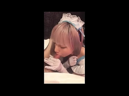 ❤️ 日本偶像 [mayuka]，法國女僕服裝，第 1 部分，口交和用乳液混蛋 ❤️ 色情 在我們 ☑